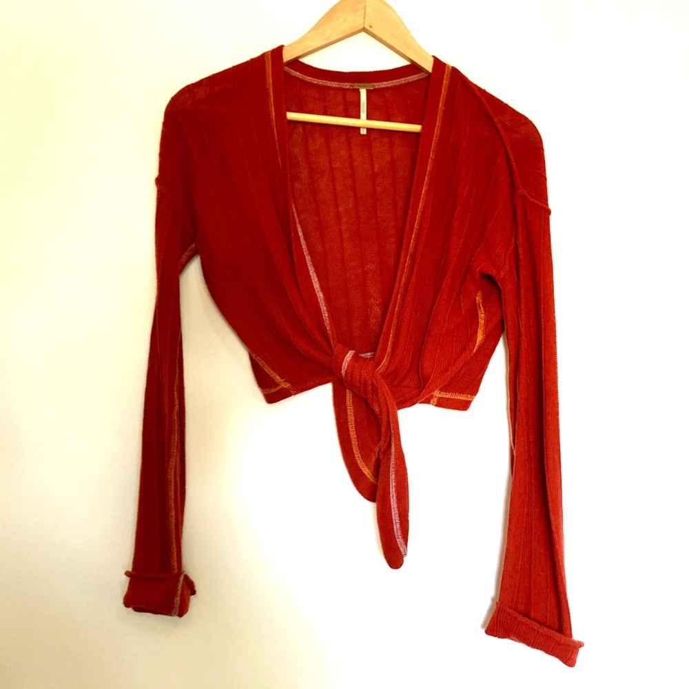 FreePeople Crop tie Cardigan